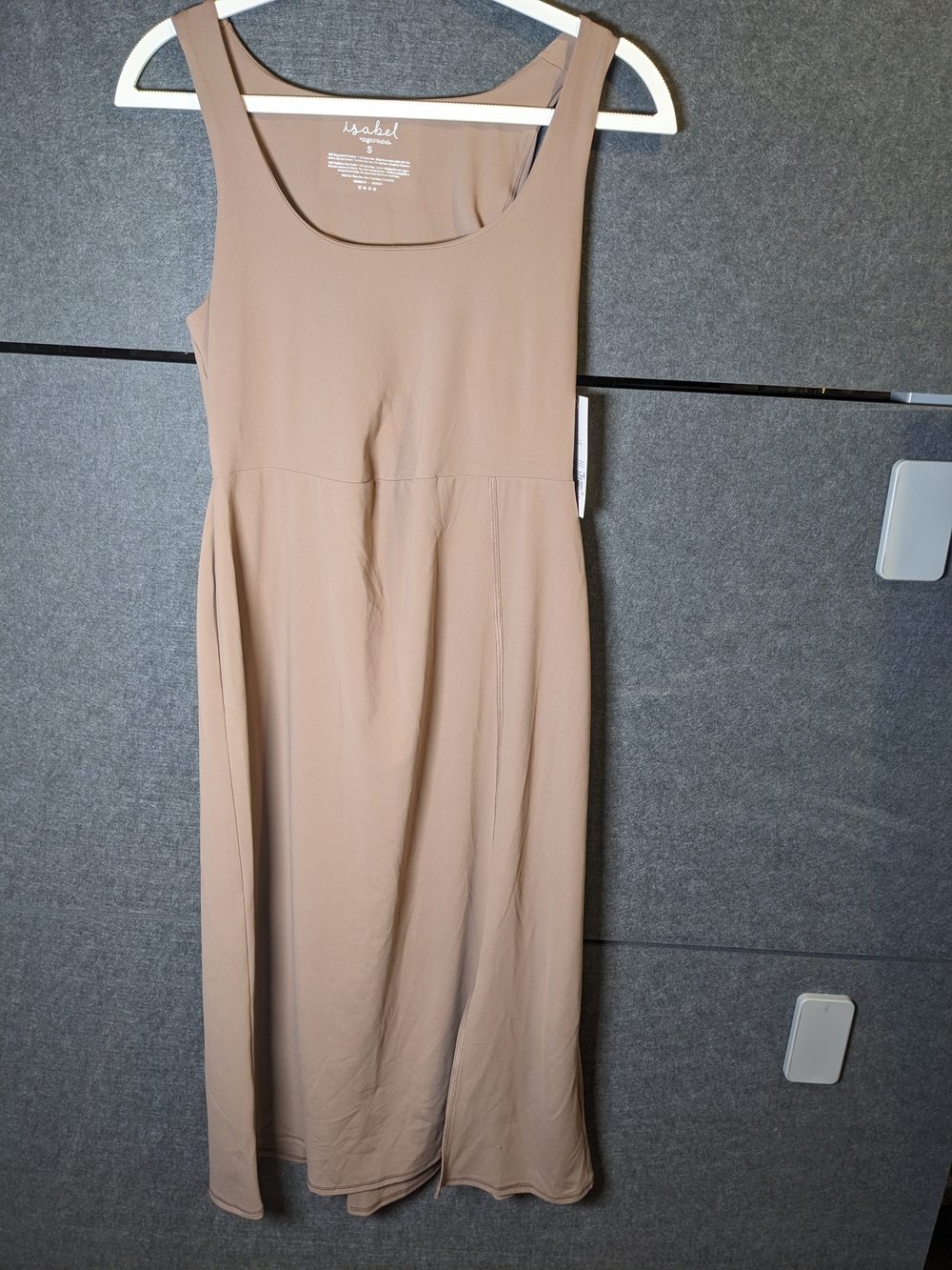 Ingrid+Isabel Taupe Sleeveless Midi Dress